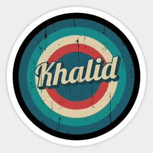 Circle Retro Khalid Sticker